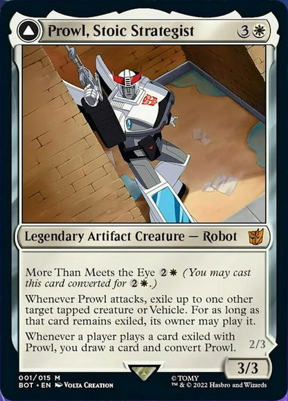 Prowl, Stoic Strategist // Prowl, Pursuit Vehicle [Transformers] Foil