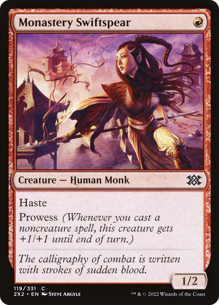 Monastery Swiftspear [Double Masters 2022] Foil