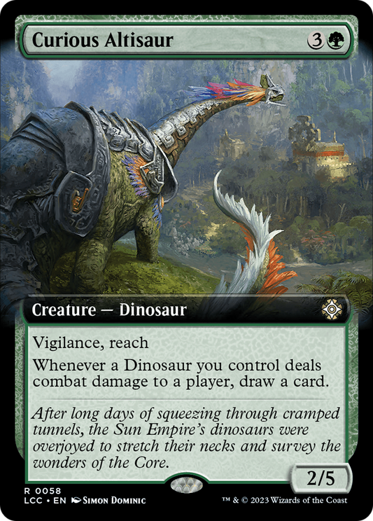 Curious Altisaur (Extended Art) [The Lost Caverns of Ixalan Commander] Foil