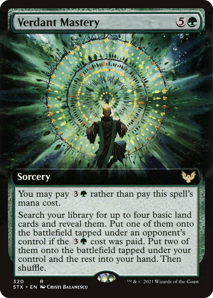 Verdant Mastery (Extended Art) [Strixhaven: School of Mages] Foil