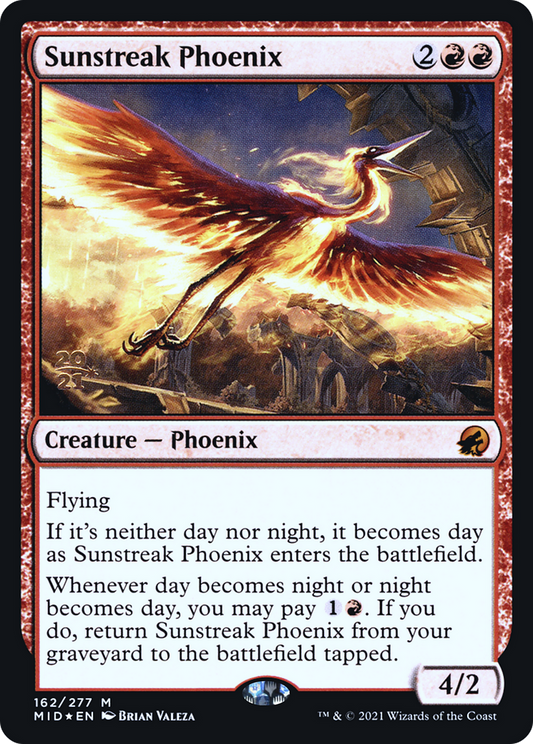 Sunstreak Phoenix [Innistrad: Midnight Hunt Prerelease Promos]