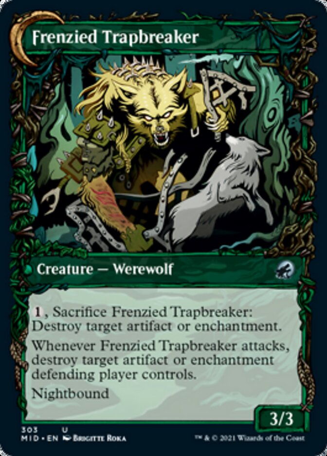 Outland Liberator // Frenzied Trapbreaker (Showcase Equinox) [Innistrad: Midnight Hunt] Foil