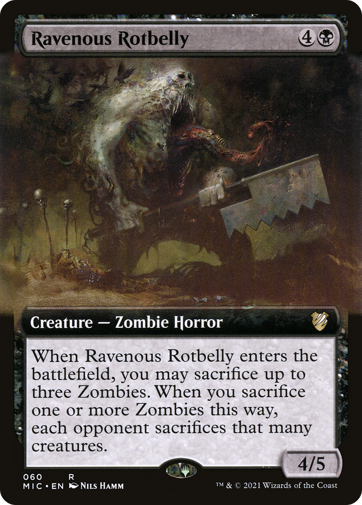 Ravenous Rotbelly (Extended Art) [Innistrad: Midnight Hunt Commander] | Silver Goblin