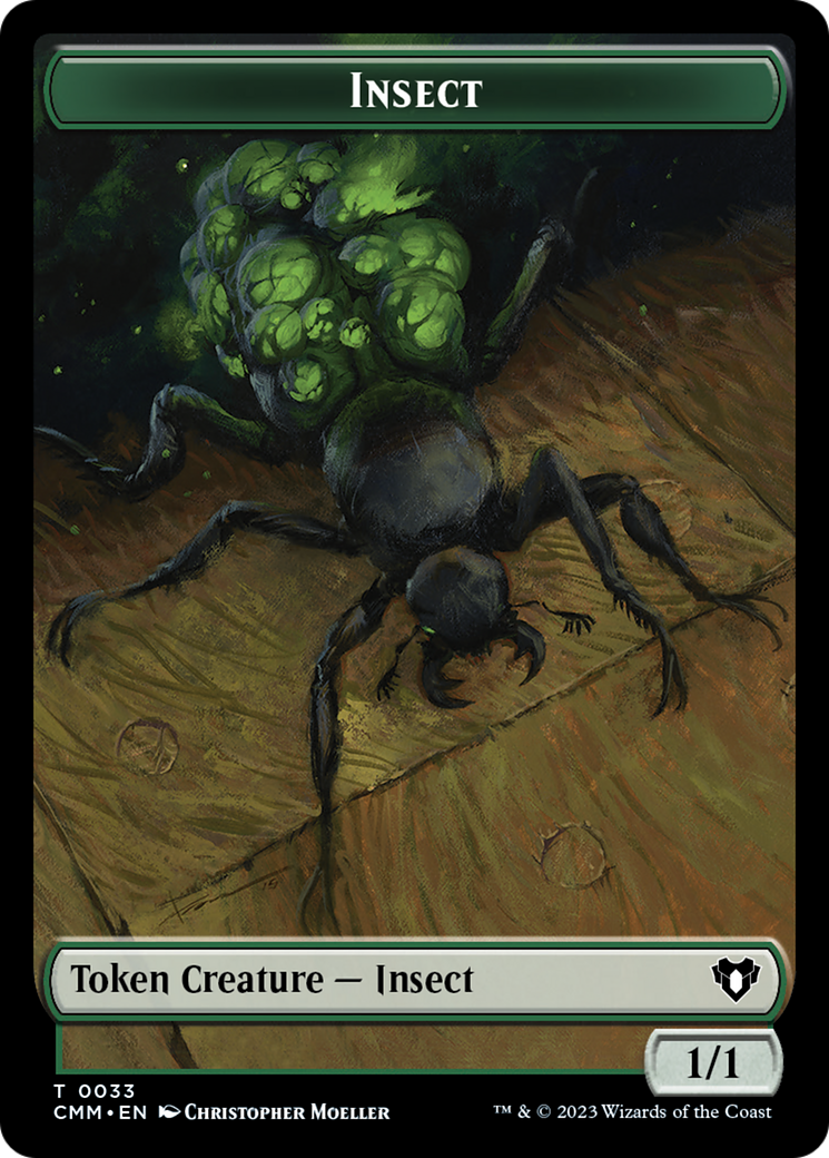 Insect Token [Commander Masters Tokens] | Silver Goblin
