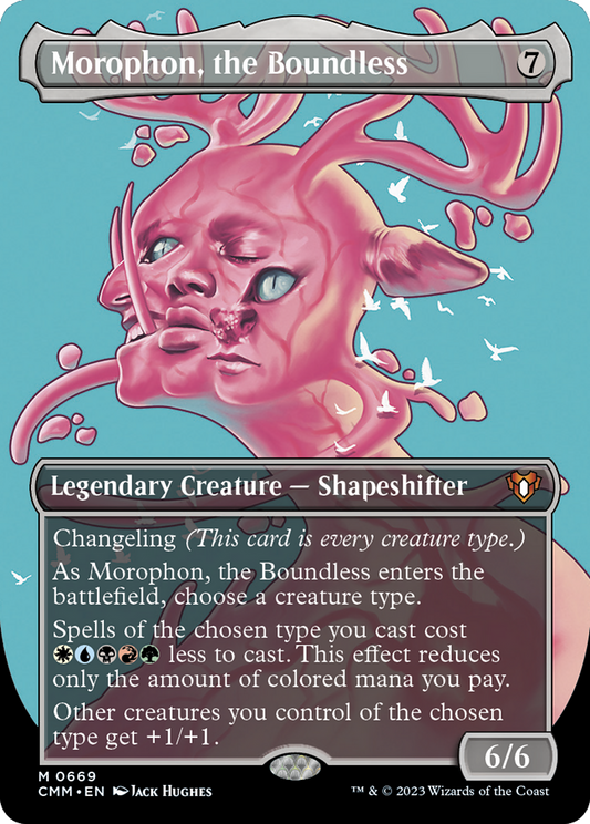 Morophon, the Boundless (Borderless Profile) [Commander Masters] Foil