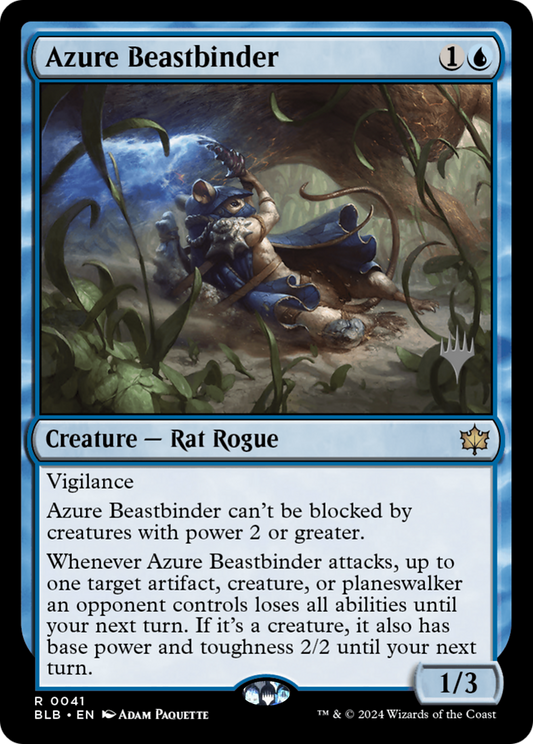 Azure Beastbinder (Promo Pack) [Bloomburrow Promos] Foil