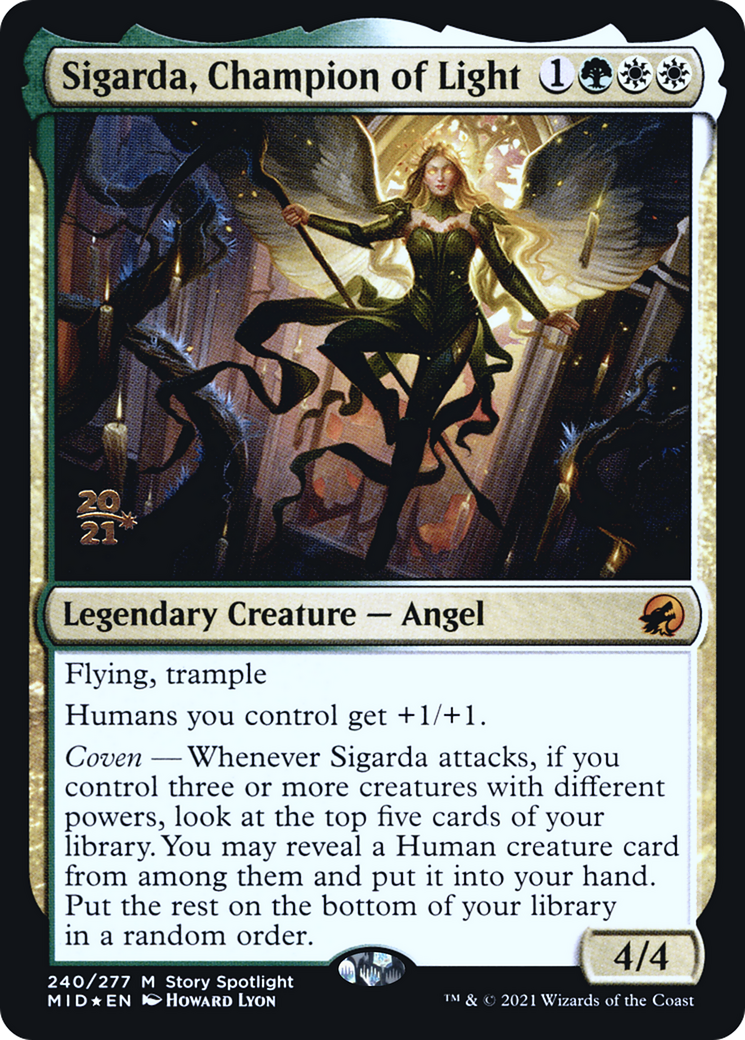 Sigarda, Champion of Light [Innistrad: Midnight Hunt Prerelease Promos]