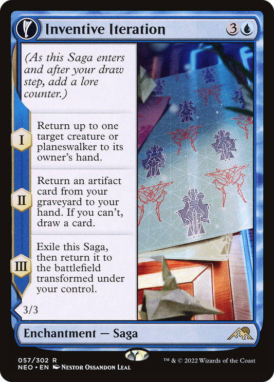 Inventive Iteration // Living Breakthrough [Kamigawa: Neon Dynasty] Foil