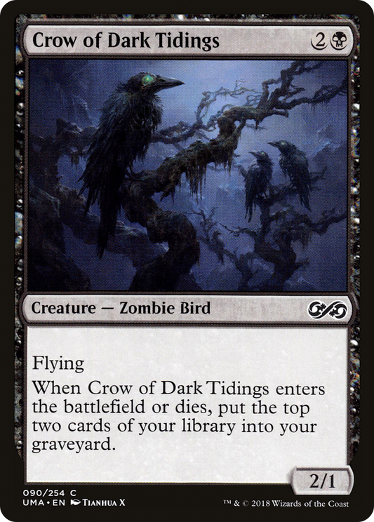 Crow of Dark Tidings (090) - Ultimate Masters Foil
