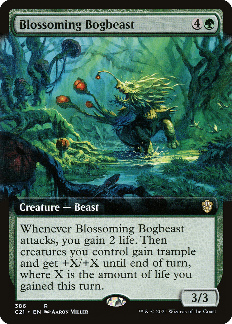 Blossoming Bogbeast (Extended Art) [Commander 2021]