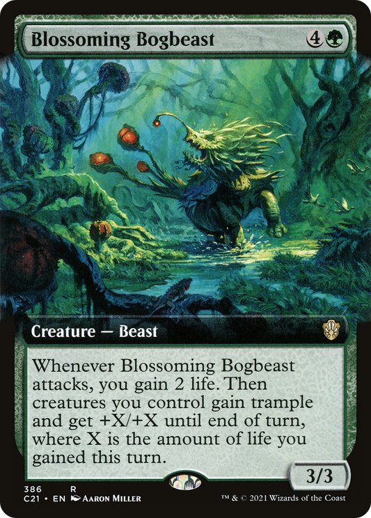 Blossoming Bogbeast (Extended Art) [Commander 2021]