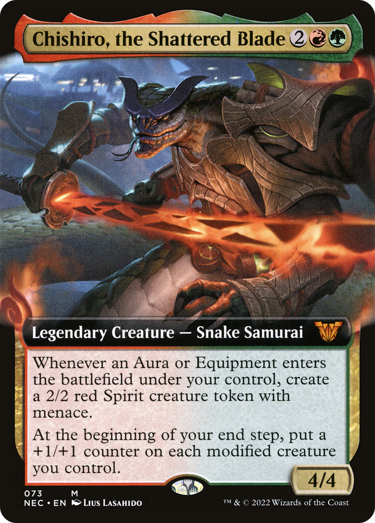 Chishiro, the Shattered Blade (Extended Art) [Kamigawa: Neon Dynasty Commander]