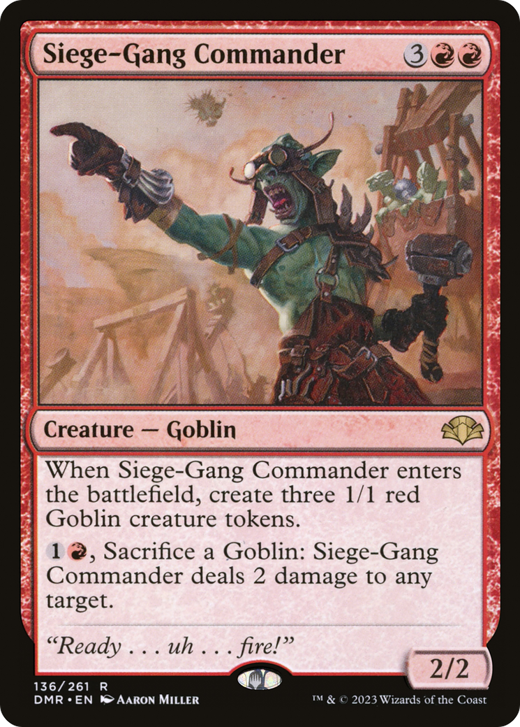 Siege-Gang Commander [Dominaria Remastered] | Silver Goblin