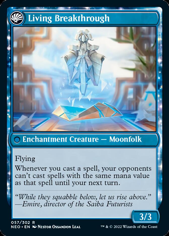 Inventive Iteration // Living Breakthrough [Kamigawa: Neon Dynasty] Foil