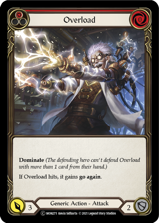 Overload (Red) Unlimited Edition Rainbow Foil (MON275) - Monarch | Silver Goblin