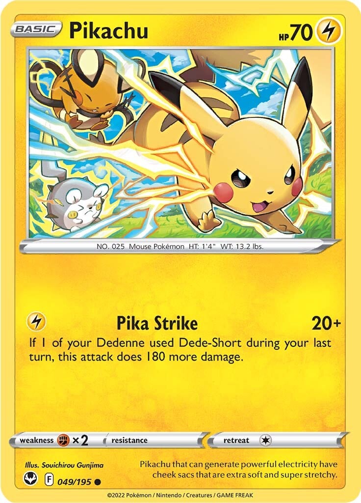 Pikachu (049/195) [Sword & Shield: Silver Tempest] | Silver Goblin