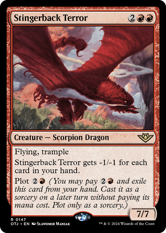 Stingerback Terror (Promo Pack) [Outlaws of Thunder Junction Promos] Foil