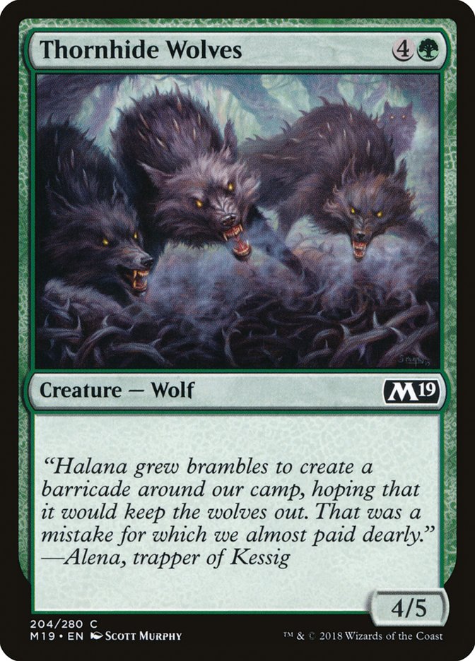 Thornhide Wolves [Core Set 2019] | Silver Goblin