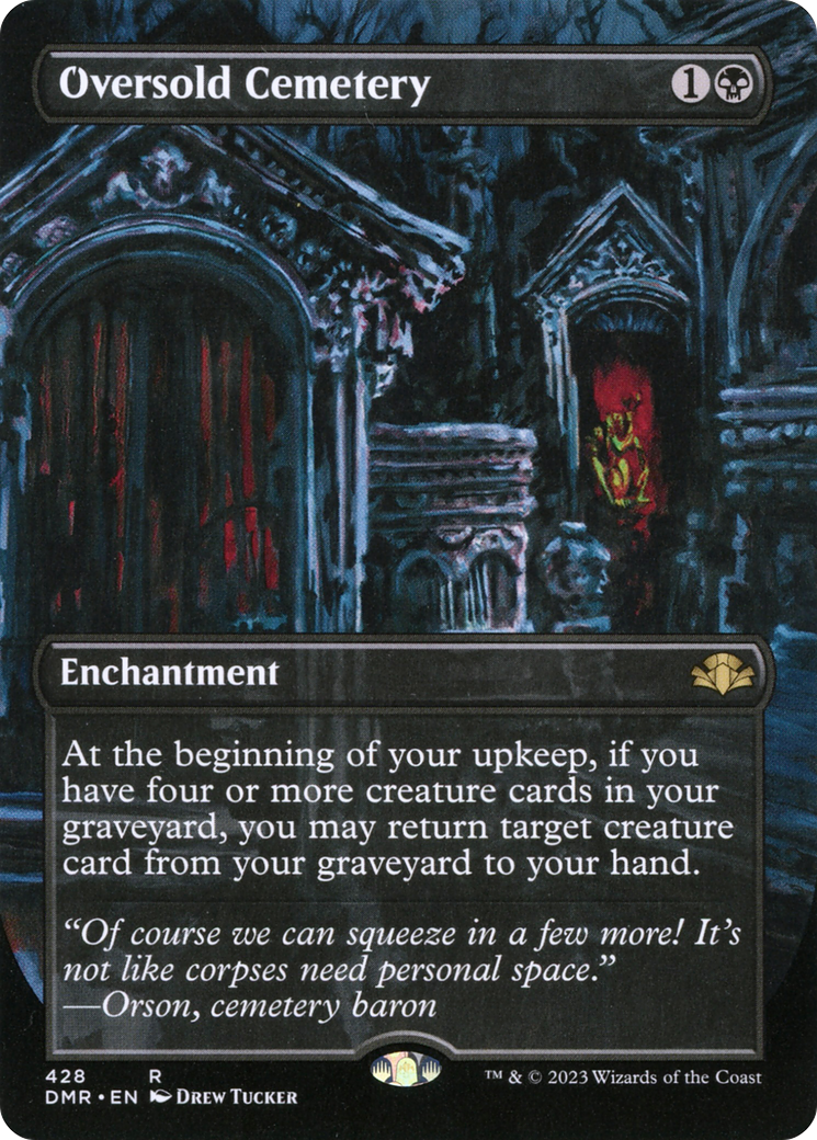 Oversold Cemetery (Borderless Alternate Art) [Dominaria Remastered] | Silver Goblin