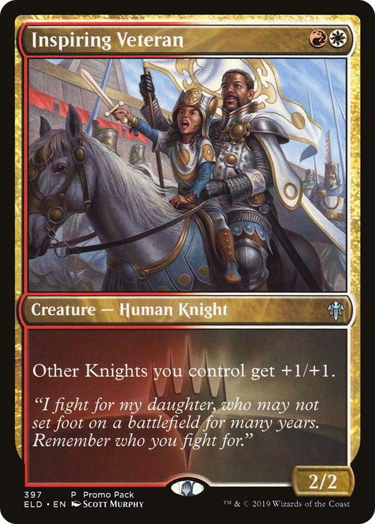 Inspiring Veteran (Promo Pack) [Throne of Eldraine Promos] Foil