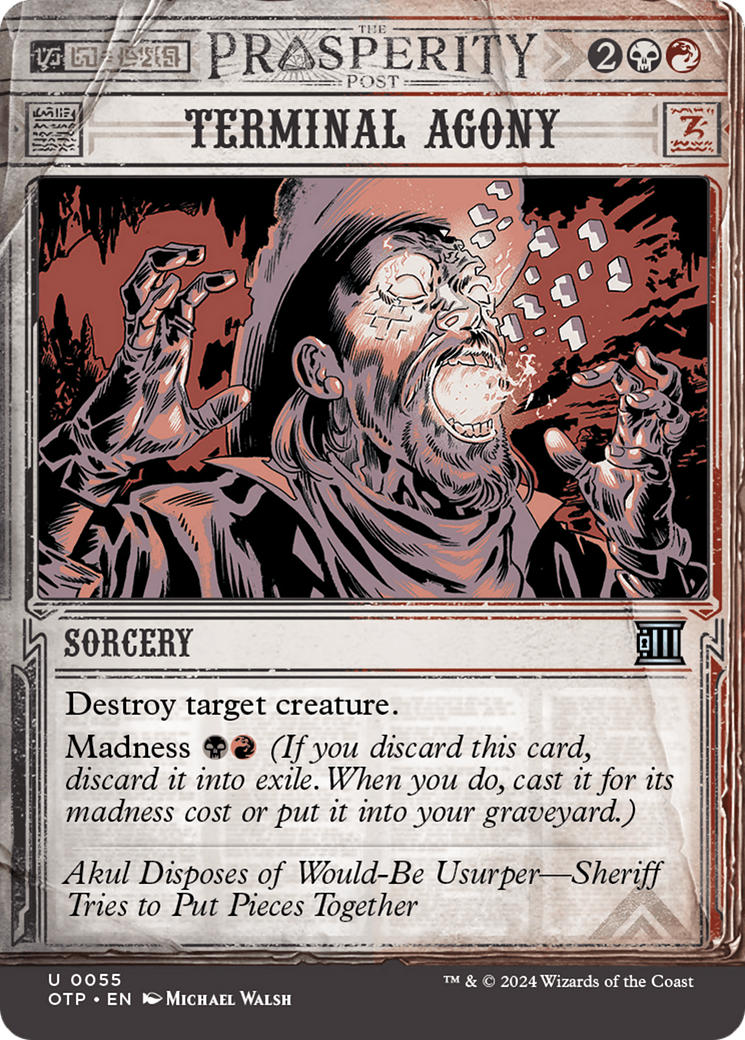 Terminal Agony [Outlaws of Thunder Junction: Breaking News] Foil
