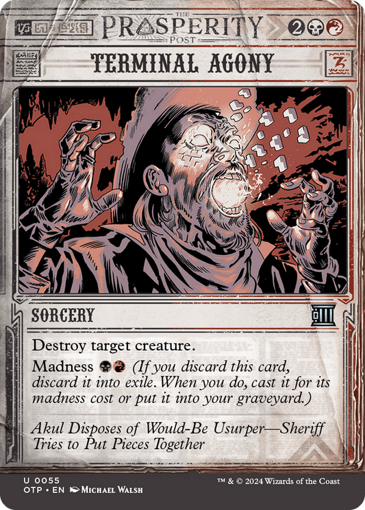 Terminal Agony [Outlaws of Thunder Junction: Breaking News] Foil
