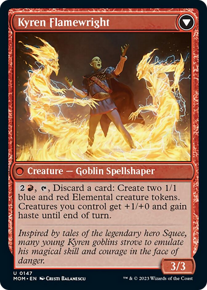 Invasion of Mercadia // Kyren Flamewright [March of the Machine] Foil