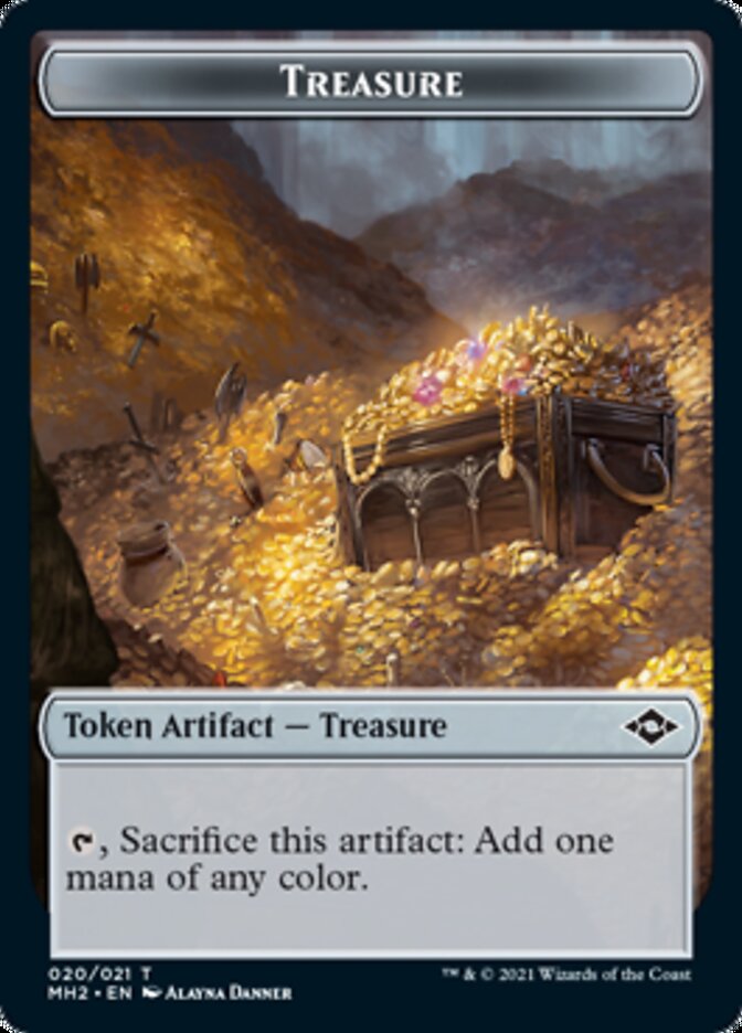 Timeless Witness // Treasure (20) Double-Sided Token [Modern Horizons 2 Tokens] | Silver Goblin