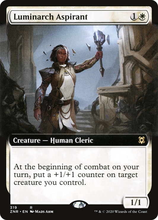 Luminarch Aspirant (Extended Art) [Zendikar Rising] Foil