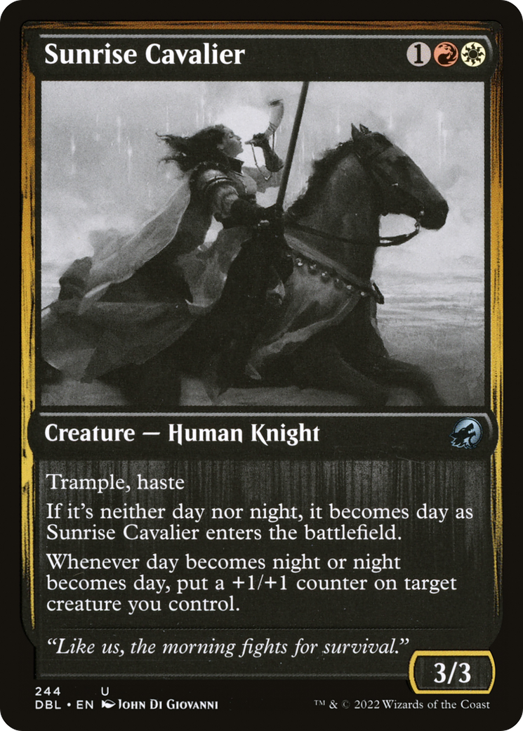 Sunrise Cavalier (244) Foil - Innistrad: Double Feature