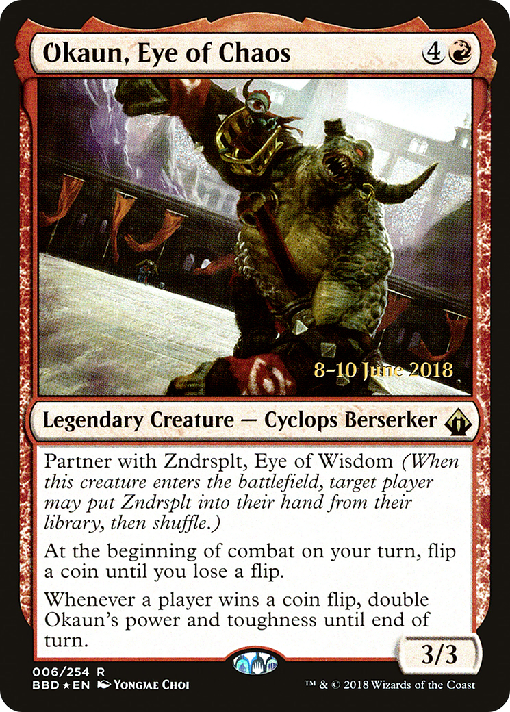 Okaun, Eye of Chaos [Battlebond Prerelease Promos] | Silver Goblin