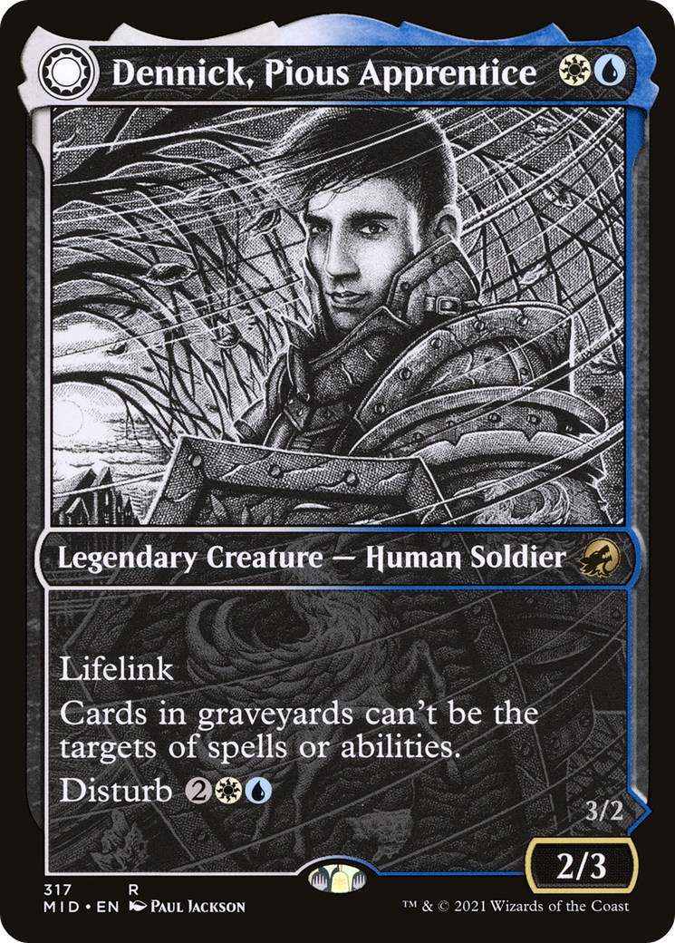 Dennick, Pious Apprentice // Dennick, Pious Apparition (Showcase Eternal Night) [Innistrad: Midnight Hunt] Foil