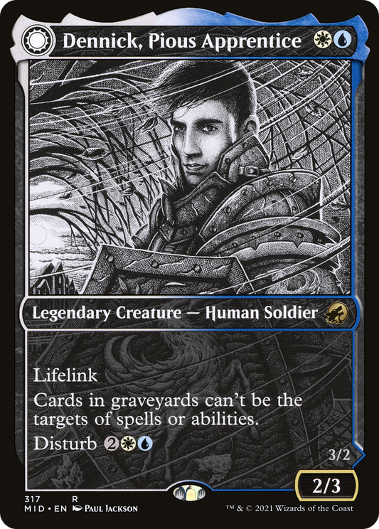 Dennick, Pious Apprentice // Dennick, Pious Apparition (Showcase Eternal Night) [Innistrad: Midnight Hunt] Foil