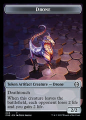 Rebel // Drone Double-Sided Token [Phyrexia: All Will Be One Tokens] | Silver Goblin