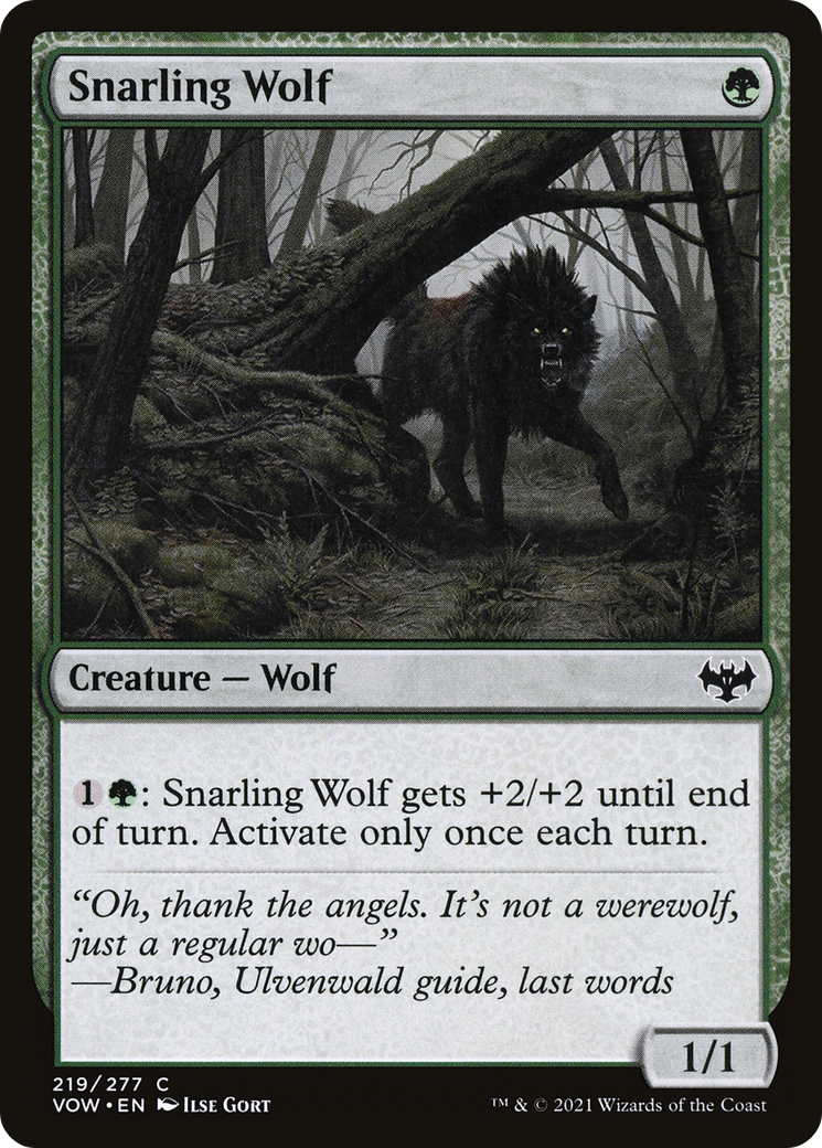 Snarling Wolf [Innistrad: Crimson Vow] | Silver Goblin