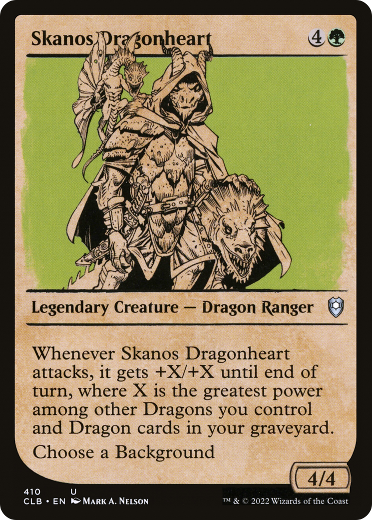 Skanos Dragonheart (Showcase) (410) Foil - Commander Legends: Battle for Baldur's Gate