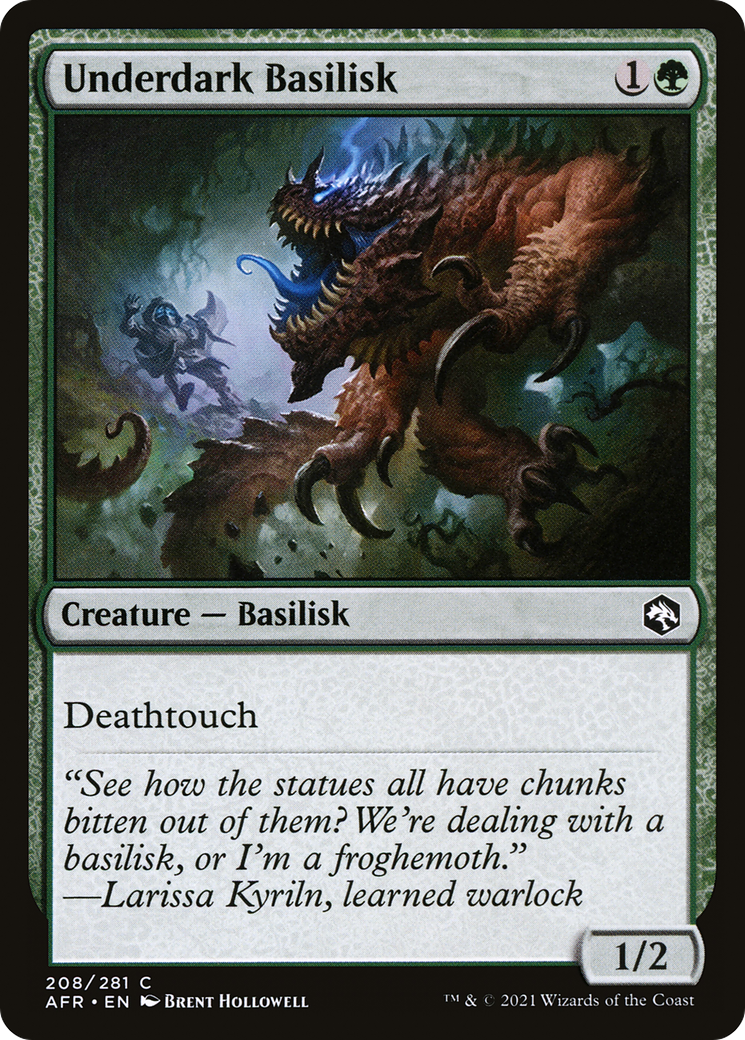 Underdark Basilisk (208) Foil - Adventures in the Forgotten Realms