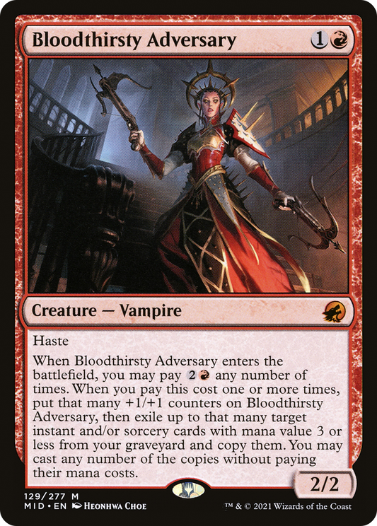 Bloodthirsty Adversary [Innistrad: Midnight Hunt] Foil