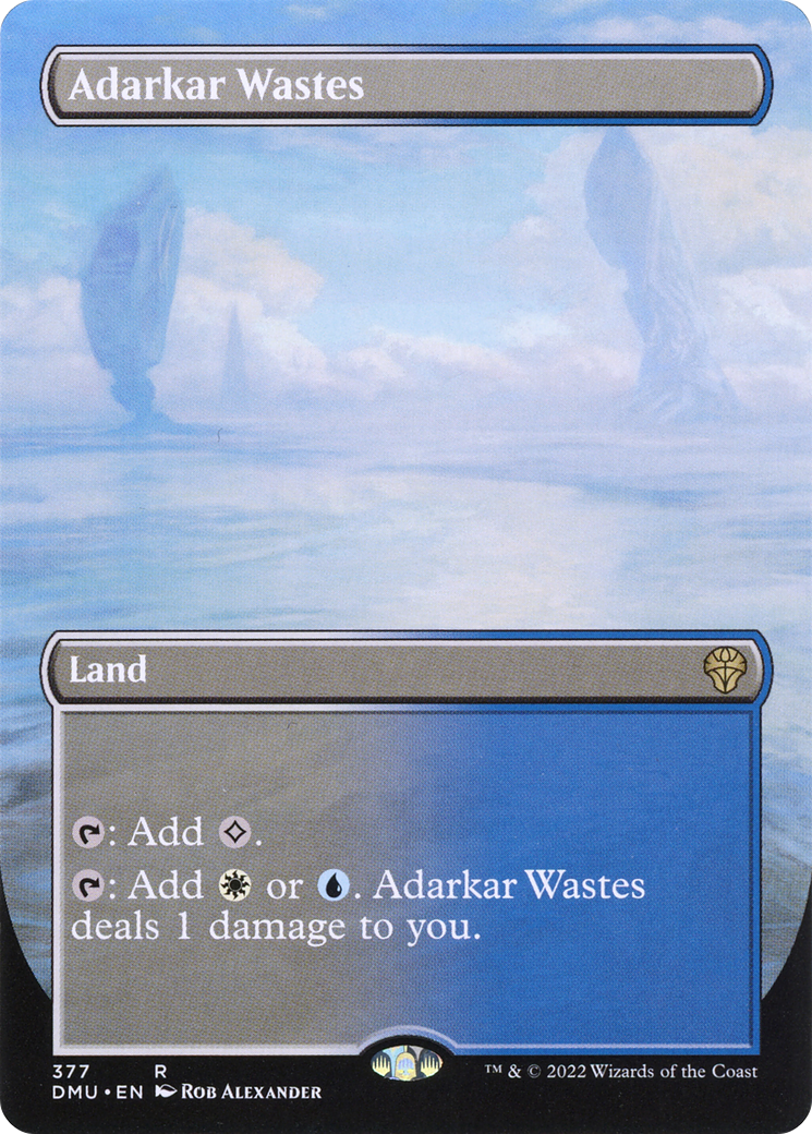 Adarkar Wastes (Borderless Alternate Art) [Dominaria United] Foil