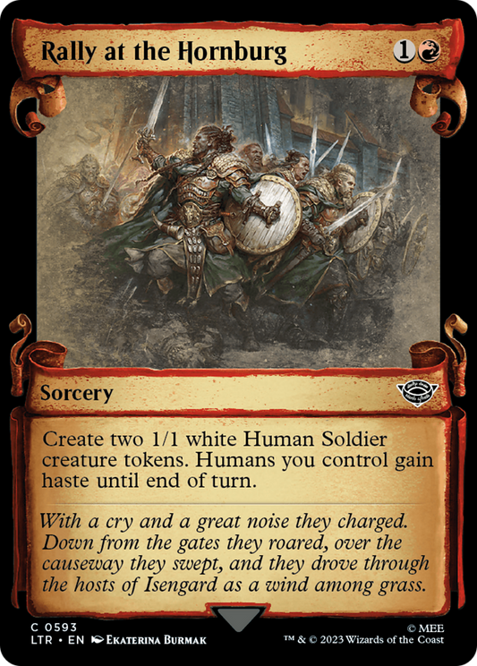 Rally at the Hornburg [The Lord of the Rings: Tales of Middle-Earth Showcase Scrolls] Foil