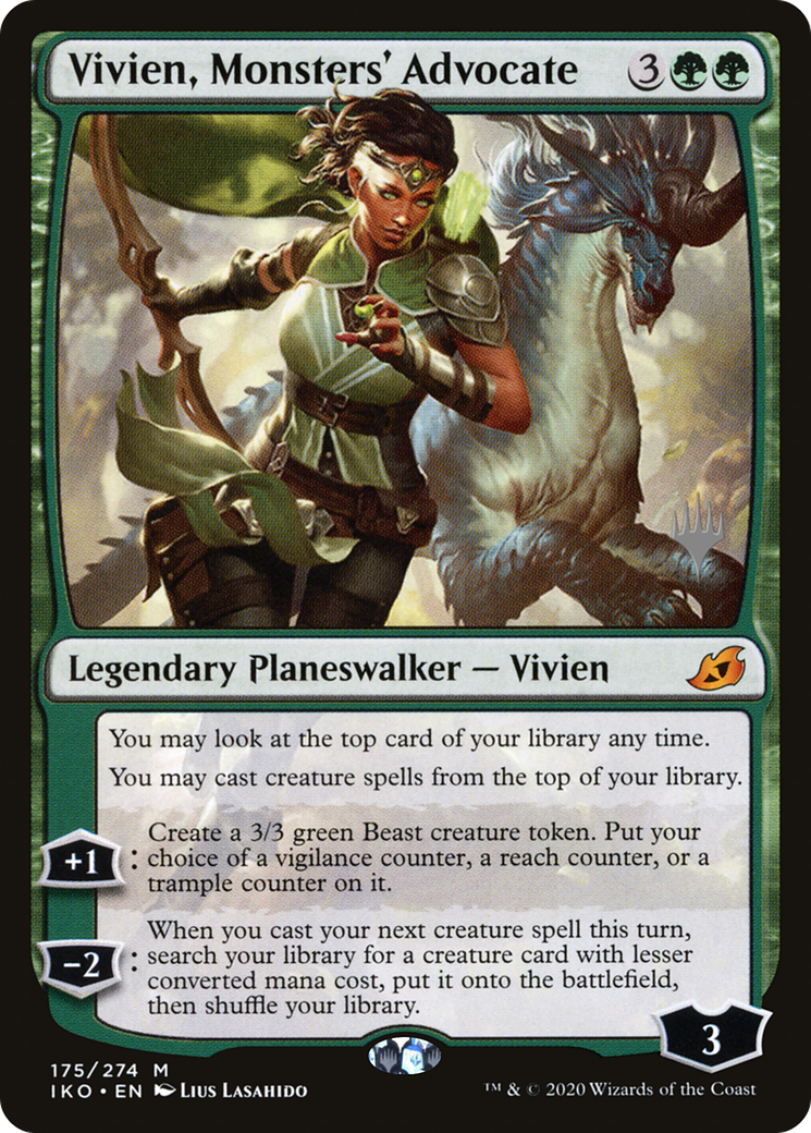 Vivien, Monsters' Advocate (Promo Pack) [Ikoria: Lair of Behemoths Promos] | Silver Goblin