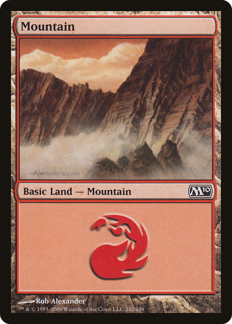 Mountain (242) [Magic 2010] Foil