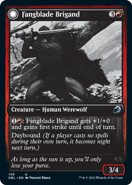 Fangblade Brigand // Fangblade Eviscerator [Innistrad: Double Feature] Foil