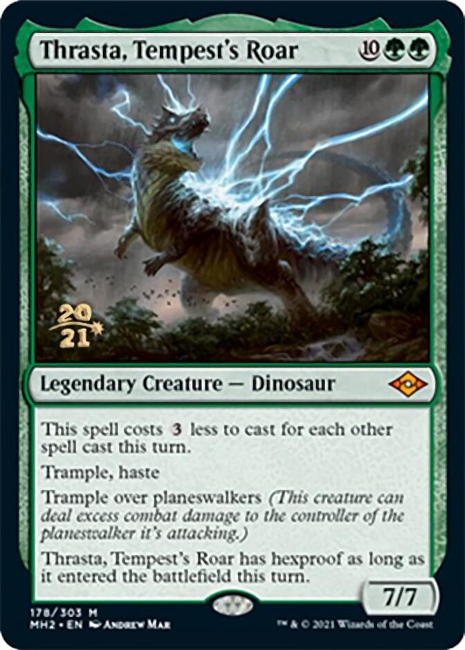 Thrasta, Tempest's Roar [Modern Horizons 2 Prerelease Promos] | Silver Goblin