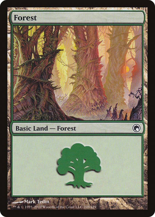 Forest (249) [Scars of Mirrodin] Foil
