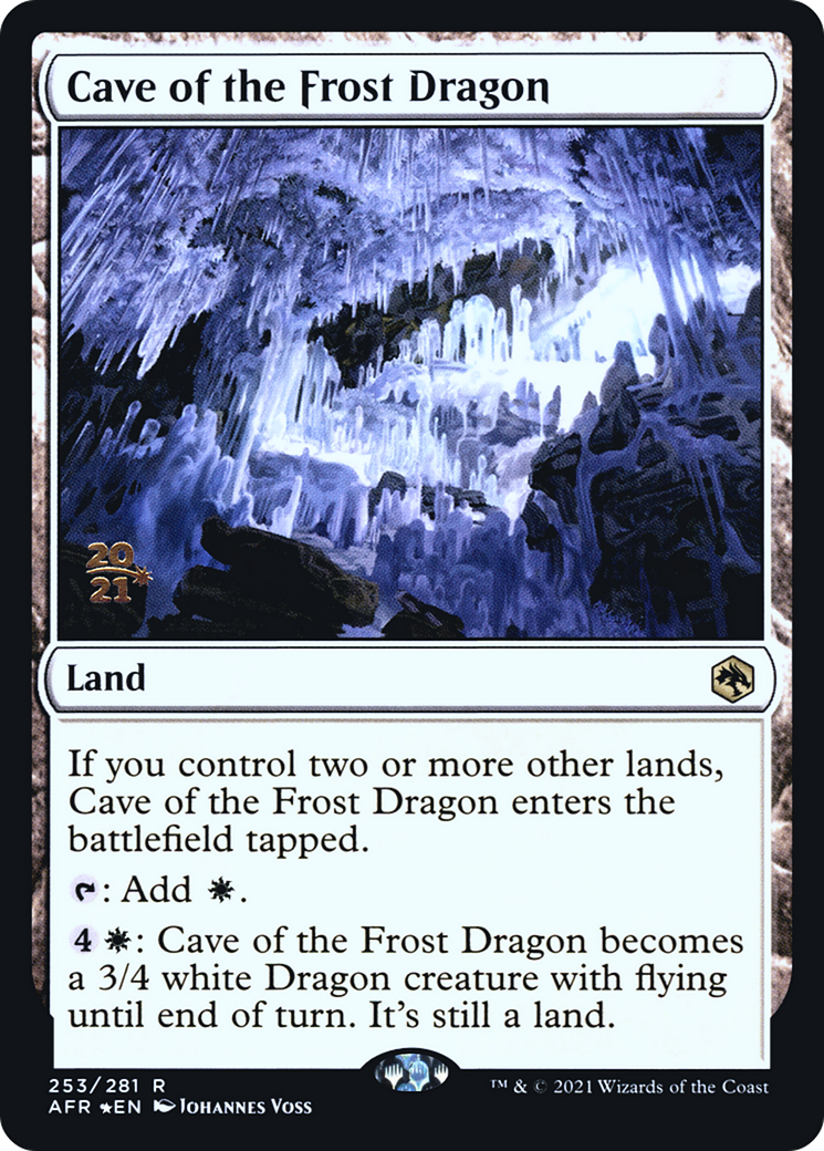 Cave of the Frost Dragon [Dungeons & Dragons: Adventures in the Forgotten Realms Prerelease Promos] | Silver Goblin