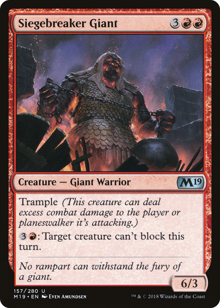 Siegebreaker Giant [Core Set 2019] | Silver Goblin