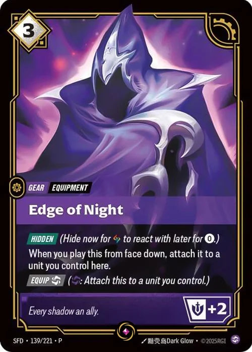 Edge of Night (Top 8) (139) Foil - Riftbound Promotional Cards