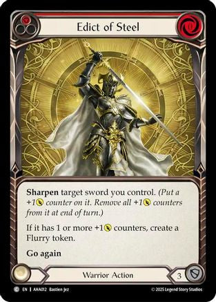 Edict of Steel (Red) (AHA012) - Armory Deck Origins: Hala