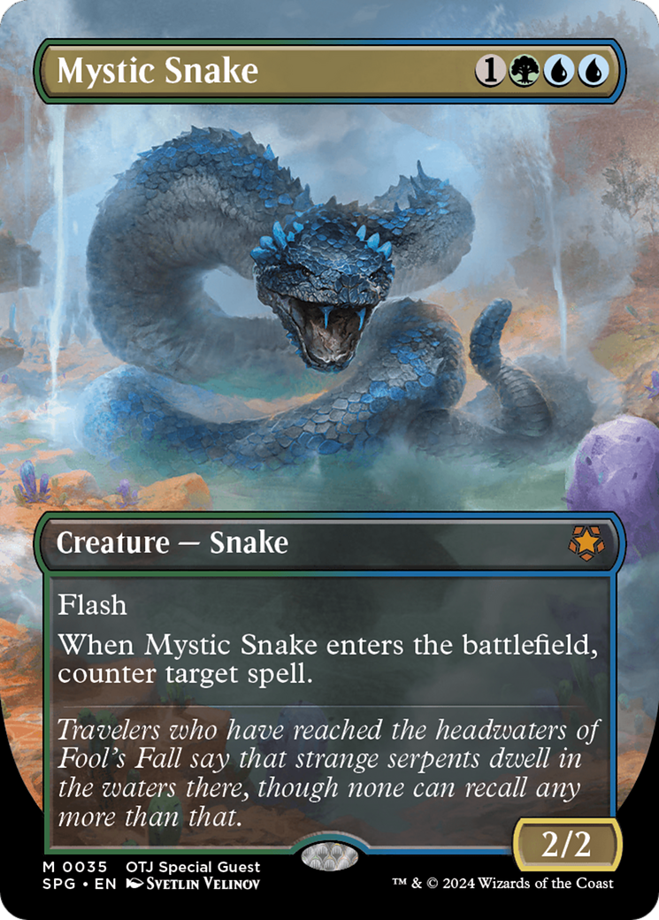 Mystic Snake (Borderless) [Outlaws of Thunder Junction Special Guests] Foil